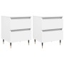 Mesitas de noche 2 uds madera de ingeniería blanco 40x35x50 cm de vidaXL, Mesitas de noche - Ref: Foro24-826861, Precio: 78,2...