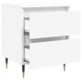 Mesitas de noche 2 uds madera de ingeniería blanco 40x35x50 cm de vidaXL, Mesitas de noche - Ref: Foro24-826861, Precio: 78,2...