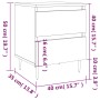 Mesitas de noche 2 uds madera de ingeniería blanco 40x35x50 cm de vidaXL, Mesitas de noche - Ref: Foro24-826861, Precio: 78,2...
