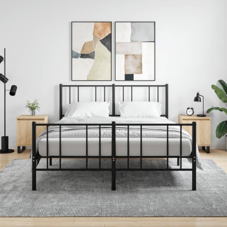 Mesitas noche 2 uds madera ingeniería roble Sonoma 40x30x50 cm de vidaXL, Mesitas de noche - Ref: Foro24-826851, Precio: 69,9...