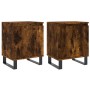 Mesitas de noche 2 uds madera ingeniería roble humo 40x30x50 cm de vidaXL, Mesitas de noche - Ref: Foro24-826855, Precio: 51,...