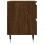 Mesitas noche 2 uds madera ingeniería marrón roble 40x35x50 cm de vidaXL, Mesitas de noche - Ref: Foro24-826875, Precio: 82,5...