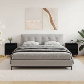 Mesitas de noche 2 uds madera de ingeniería negro 40x35x50 cm de vidaXL, Mesitas de noche - Ref: Foro24-826863, Precio: 95,18...