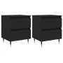 Mesitas de noche 2 uds madera de ingeniería negro 40x35x50 cm de vidaXL, Mesitas de noche - Ref: Foro24-826863, Precio: 95,18...