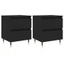 Nightstands 2 pcs engineered wood black 40x35x50 cm by vidaXL, Nightstands - Ref: Foro24-826863, Price: 93,79 €, Discount: %