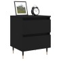 Mesitas de noche 2 uds madera de ingeniería negro 40x35x50 cm de vidaXL, Mesitas de noche - Ref: Foro24-826863, Precio: 95,18...