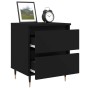 Mesitas de noche 2 uds madera de ingeniería negro 40x35x50 cm de vidaXL, Mesitas de noche - Ref: Foro24-826863, Precio: 95,18...