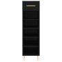 Zapatero madera de ingeniería negro 30x35x105 cm en Armarios y almacenamiento | Comprar online en Foru.es