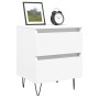 Mesita de noche madera contrachapada blanco 40x35x50 cm de vidaXL, Mesitas de noche - Ref: Foro24-826876, Precio: 53,47 €, De...