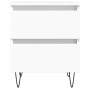 Mesita de noche madera contrachapada blanco 40x35x50 cm de vidaXL, Mesitas de noche - Ref: Foro24-826876, Precio: 53,47 €, De...