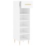 Mueble zapatero madera contrachapada blanco brillo 30x35x105 cm en Armarios y almacenamiento | Comprar online en Foru.es