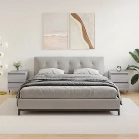 Mesita de noche 2 uds madera ingeniería gris Sonoma 40x35x50 cm de vidaXL, Mesitas de noche - Ref: Foro24-826873, Precio: 79,...