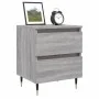 Mesita de noche 2 uds madera ingeniería gris Sonoma 40x35x50 cm de vidaXL, Mesitas de noche - Ref: Foro24-826873, Precio: 79,...