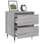 Mesita de noche 2 uds madera ingeniería gris Sonoma 40x35x50 cm de vidaXL, Mesitas de noche - Ref: Foro24-826873, Precio: 79,...