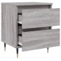 Mesita de noche 2 uds madera ingeniería gris Sonoma 40x35x50 cm de vidaXL, Mesitas de noche - Ref: Foro24-826873, Precio: 80,...