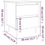 Mesita de noche 2 uds madera ingeniería gris Sonoma 40x35x50 cm de vidaXL, Mesitas de noche - Ref: Foro24-826873, Precio: 79,...