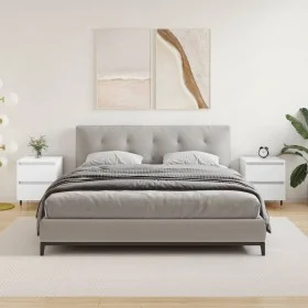 Nachttische 2 Stück glänzend weißes Holzwerkstoff 40x35x50 cm von vidaXL, Nachttische - Ref: Foro24-826865, Preis: 87,28 €, R...