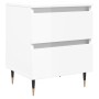 Mesitas noche 2 uds madera ingeniería blanco brillo 40x35x50 cm de vidaXL, Mesitas de noche - Ref: Foro24-826865, Precio: 88,...