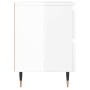 Mesitas noche 2 uds madera ingeniería blanco brillo 40x35x50 cm de vidaXL, Mesitas de noche - Ref: Foro24-826865, Precio: 88,...