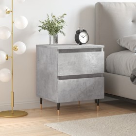 Mesita de noche madera de ingeniería gris hormigón 40x35x50 cm de vidaXL, Mesitas de noche - Ref: Foro24-826868, Precio: 48,1...