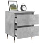 Mesita de noche madera de ingeniería gris hormigón 40x35x50 cm de vidaXL, Mesitas de noche - Ref: Foro24-826868, Precio: 48,1...