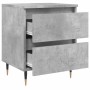 Mesita de noche madera de ingeniería gris hormigón 40x35x50 cm de vidaXL, Mesitas de noche - Ref: Foro24-826868, Precio: 48,1...