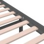 Estructura de cama de madera maciza gris 140x190 cm de vidaXL, Camas y somieres - Ref: Foro24-814801, Precio: 123,60 €, Descu...