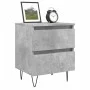 Mesitas noche 2 uds madera ingeniería gris hormigón 40x35x50 cm de vidaXL, Mesitas de noche - Ref: Foro24-826885, Precio: 75,...