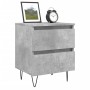 Mesitas noche 2 uds madera ingeniería gris hormigón 40x35x50 cm de vidaXL, Mesitas de noche - Ref: Foro24-826885, Precio: 76,...
