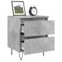 Mesitas noche 2 uds madera ingeniería gris hormigón 40x35x50 cm de vidaXL, Mesitas de noche - Ref: Foro24-826885, Precio: 75,...