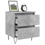 Mesitas noche 2 uds madera ingeniería gris hormigón 40x35x50 cm de vidaXL, Mesitas de noche - Ref: Foro24-826885, Precio: 76,...