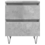 Mesitas noche 2 uds madera ingeniería gris hormigón 40x35x50 cm de vidaXL, Mesitas de noche - Ref: Foro24-826885, Precio: 75,...