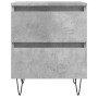 Mesitas noche 2 uds madera ingeniería gris hormigón 40x35x50 cm de vidaXL, Mesitas de noche - Ref: Foro24-826885, Precio: 76,...