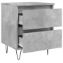 Mesitas noche 2 uds madera ingeniería gris hormigón 40x35x50 cm de vidaXL, Mesitas de noche - Ref: Foro24-826885, Precio: 75,...