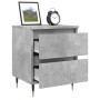 Mesitas noche 2 uds madera ingeniería gris hormigón 40x35x50 cm de vidaXL, Mesitas de noche - Ref: Foro24-826869, Precio: 74,...