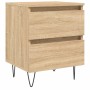 Mesita de noche madera de ingeniería roble Sonoma 40x35x50 cm de vidaXL, Mesitas de noche - Ref: Foro24-826882, Precio: 49,31...