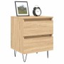 Mesita de noche madera de ingeniería roble Sonoma 40x35x50 cm de vidaXL, Mesitas de noche - Ref: Foro24-826882, Precio: 49,31...