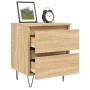 Mesita de noche madera de ingeniería roble Sonoma 40x35x50 cm de vidaXL, Mesitas de noche - Ref: Foro24-826882, Precio: 49,31...