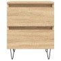Mesita de noche madera de ingeniería roble Sonoma 40x35x50 cm de vidaXL, Mesitas de noche - Ref: Foro24-826882, Precio: 49,31...