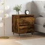 Smoked oak engineered wood bedside table 40x35x50 cm by vidaXL, Nightstands - Ref: Foro24-826870, Price: 45,38 €, Discount: %
