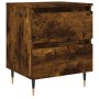 Mesita de noche madera de ingeniería roble ahumado 40x35x50 cm de vidaXL, Mesitas de noche - Ref: Foro24-826870, Precio: 45,9...