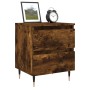 Mesita de noche madera de ingeniería roble ahumado 40x35x50 cm de vidaXL, Mesitas de noche - Ref: Foro24-826870, Precio: 45,9...