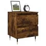 Smoked oak engineered wood bedside table 40x35x50 cm by vidaXL, Nightstands - Ref: Foro24-826870, Price: 45,38 €, Discount: %