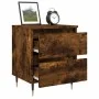Smoked oak engineered wood bedside table 40x35x50 cm by vidaXL, Nightstands - Ref: Foro24-826870, Price: 45,38 €, Discount: %