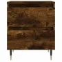 Smoked oak engineered wood bedside table 40x35x50 cm by vidaXL, Nightstands - Ref: Foro24-826870, Price: 45,38 €, Discount: %