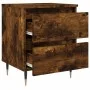 Smoked oak engineered wood bedside table 40x35x50 cm by vidaXL, Nightstands - Ref: Foro24-826870, Price: 45,38 €, Discount: %