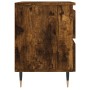 Mesita de noche madera de ingeniería roble ahumado 40x35x50 cm de vidaXL, Mesitas de noche - Ref: Foro24-826870, Precio: 45,9...