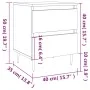 Smoked oak engineered wood bedside table 40x35x50 cm by vidaXL, Nightstands - Ref: Foro24-826870, Price: 45,38 €, Discount: %