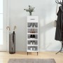 Mueble zapatero madera contrachapada blanco brillo 30x35x105 cm en Armarios y almacenamiento | Comprar online en Foru.es