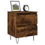 Mesitas noche 2 uds madera ingeniería roble ahumado 40x35x50 cm de vidaXL, Mesitas de noche - Ref: Foro24-826887, Precio: 56,...